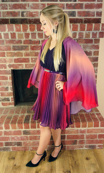 Rouge Romance & Love Spells Pleated Mini Dress