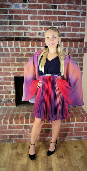 Rouge Romance & Love Spells Pleated Mini Dress