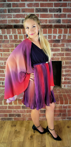 Rouge Romance & Love Spells Pleated Mini Dress