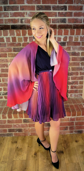 Rouge Romance & Love Spells Pleated Mini Dress