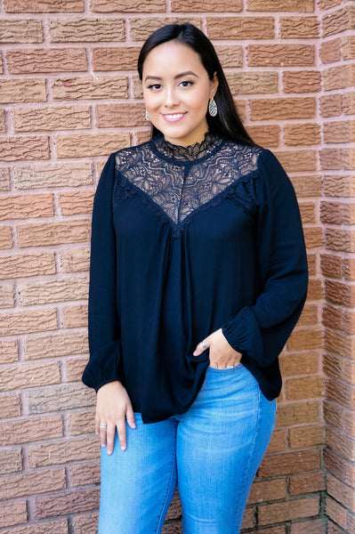 She's All That & More Black Lace Top