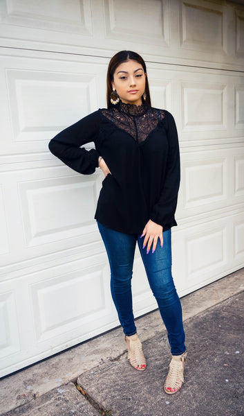 She's All That & More Black Lace Top