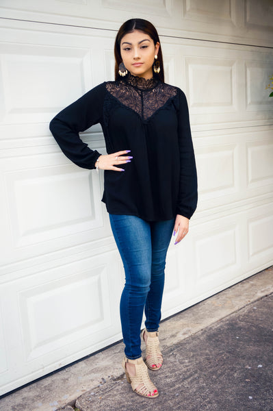 She's All That & More Black Lace Top