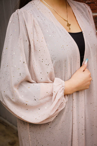 A Gatsby Dream Rose Shimmery Duster