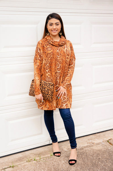 Take A Walk On The Wild Side Snake Print Tunic