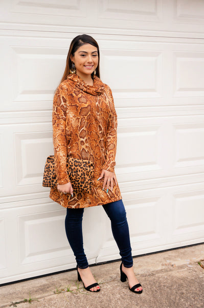 Take A Walk On The Wild Side Snake Print Tunic