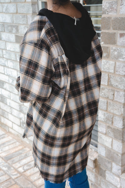 Coffee First Button Up Top in Brown