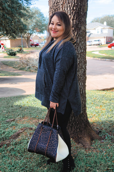 On Trend Charcoal Pullover