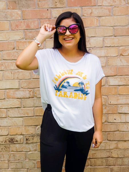 Follow Me To Paradise Comfy Shift Top