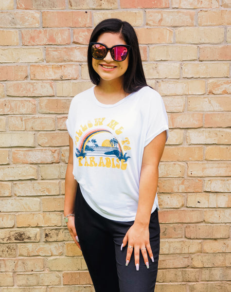Follow Me To Paradise Comfy Shift Top