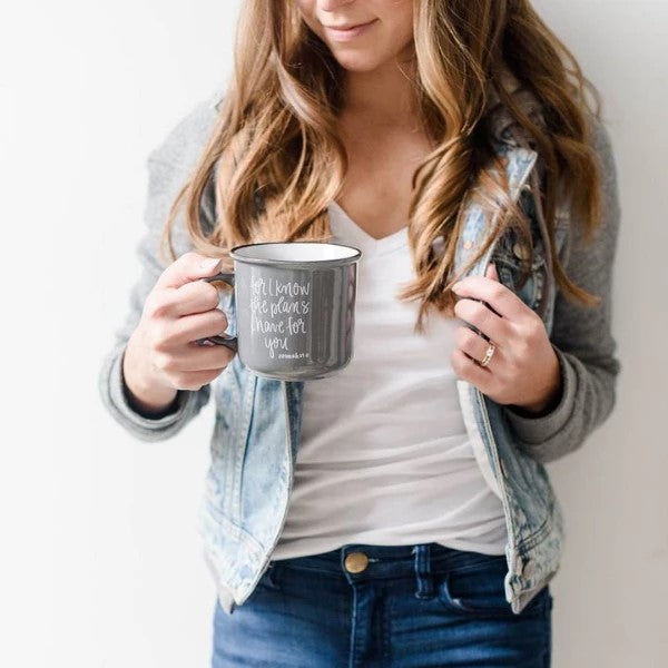 "For I Know The Plans" Jeremiah 29:11 Campfire Coffee Mug
