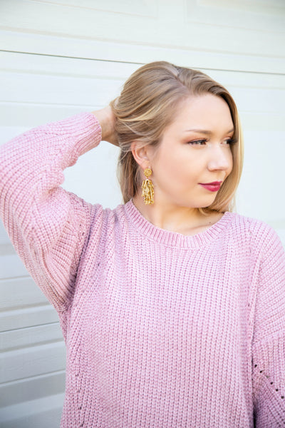 An Elegant Affair Beaded Drop Tassel Earrings