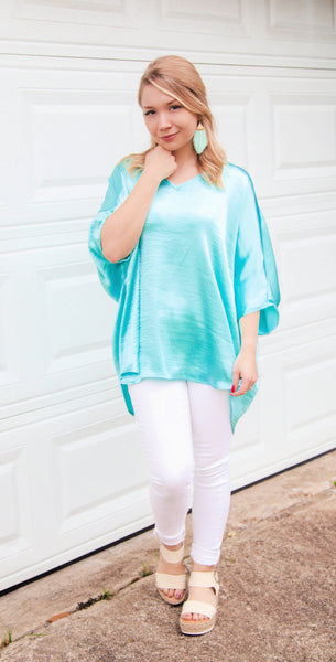 Sea Glass Treasures On The Shores Of Rodanthe Aquamarine Tunic Top