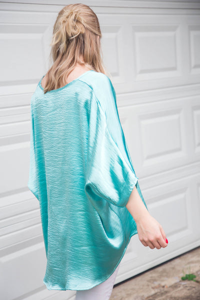 Sea Glass Treasures On The Shores Of Rodanthe Aquamarine Tunic Top