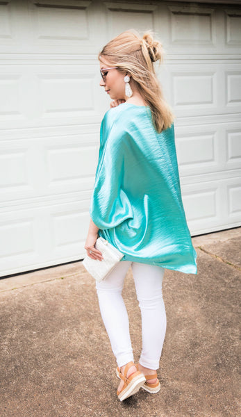 Sea Glass Treasures On The Shores Of Rodanthe Aquamarine Tunic Top