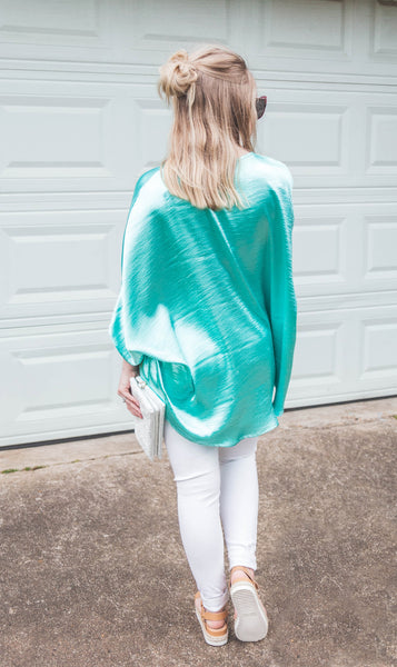 Sea Glass Treasures On The Shores Of Rodanthe Aquamarine Tunic Top