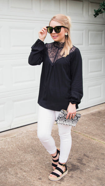 She's All That & More Black Lace Top