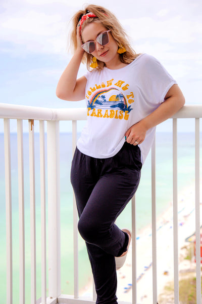 Follow Me To Paradise Comfy Shift Top