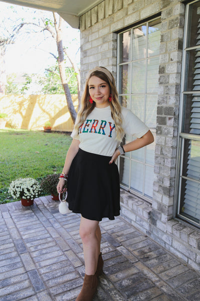 Festive Plaid Merry Tee
