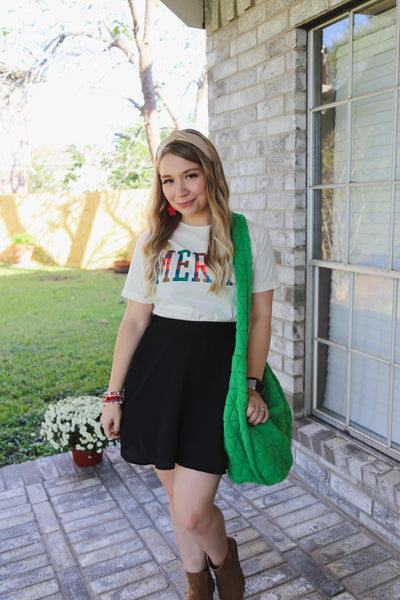 Festive Plaid Merry Tee