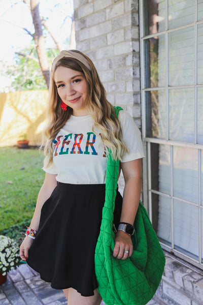Festive Plaid Merry Tee