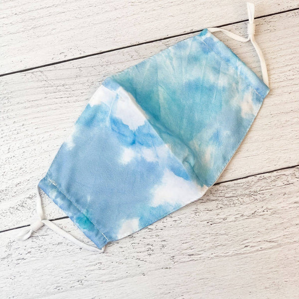 Blue Tie Dye Face Mask