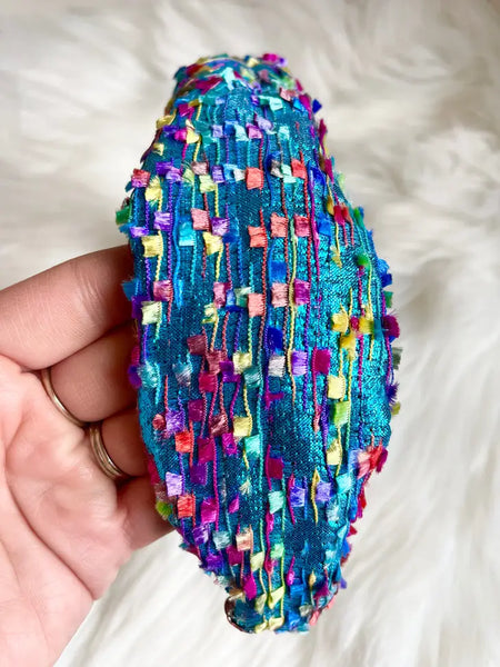 Turquoise Confetti Headband