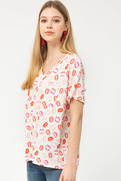XOXO Comfy V-Neck Top