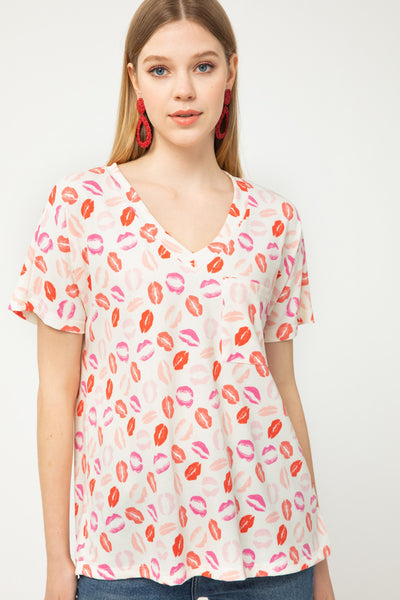XOXO Comfy V-Neck Top