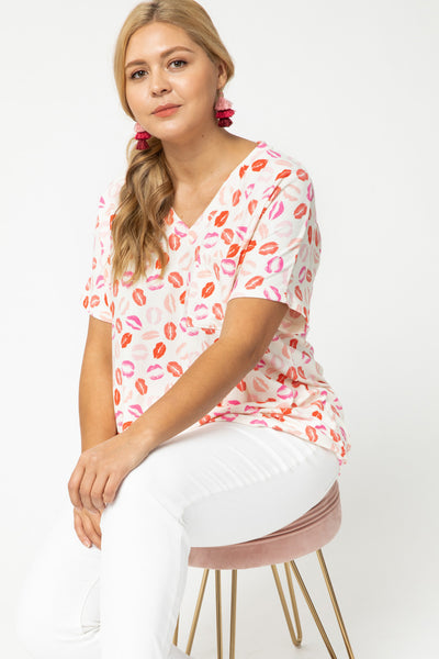XOXO Comfy V-Neck Top