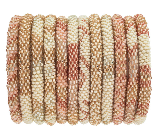 Fair Trade Nepal Roll On Bracelet- Rose All Day