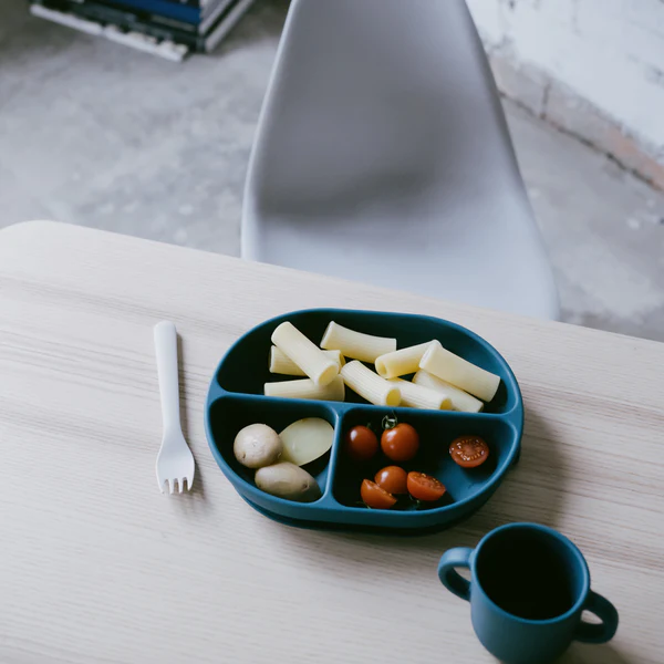 Silicone Divided Suction Plate - Blue Abyss