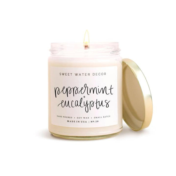 Peppermint Eucalyptus Soy Candle