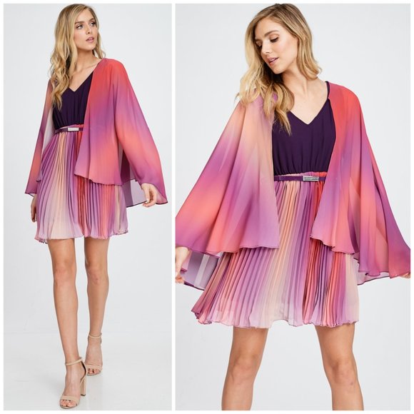 Rouge Romance & Love Spells Pleated Mini Dress