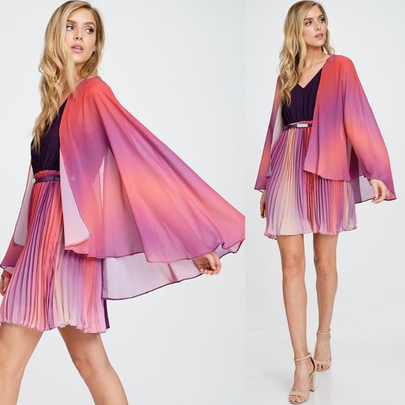 Rouge Romance & Love Spells Pleated Mini Dress