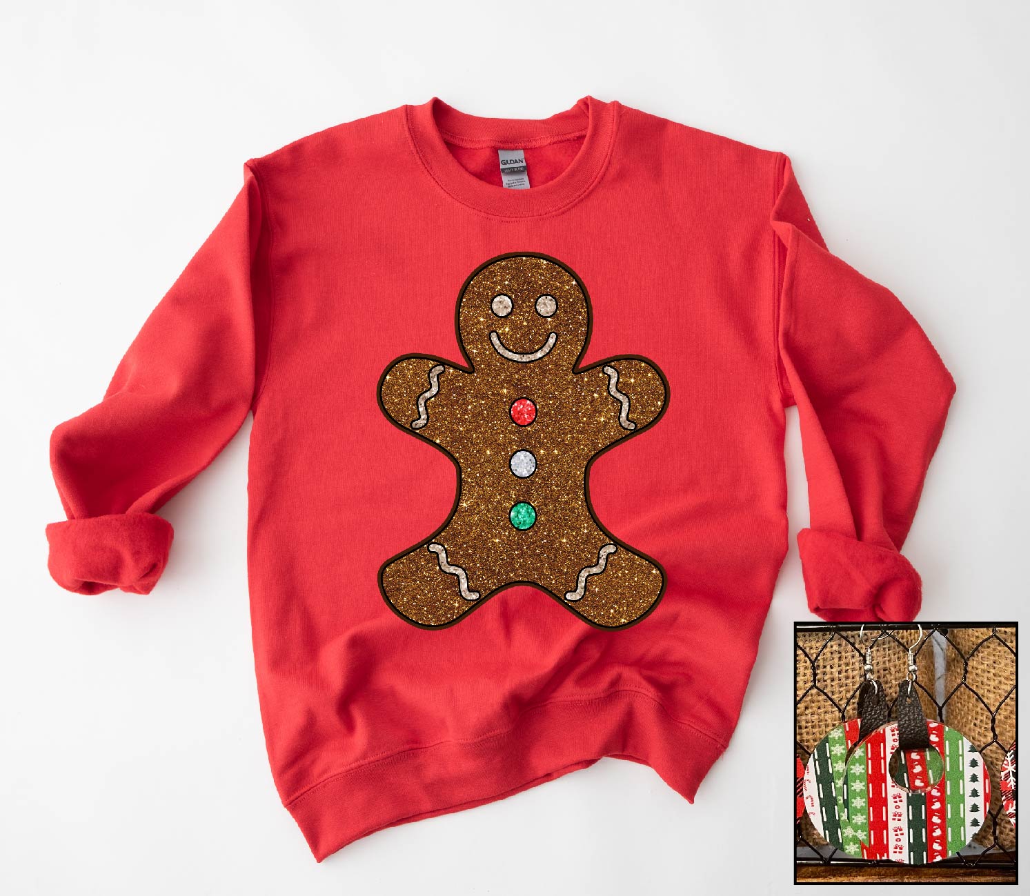 Glitter Gingerbread Sweatshirt