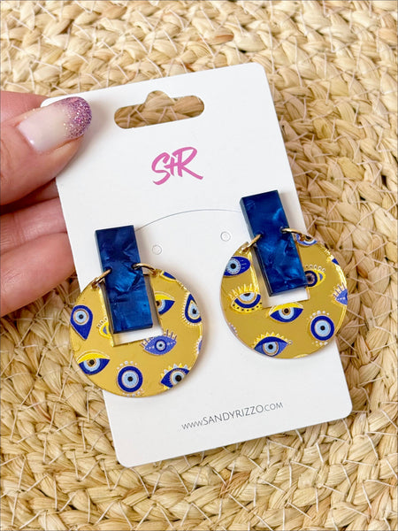 Protective Eye Acrylic Allison Dangle Earring