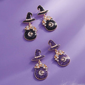 Halloween Witch's Hat Post Earring