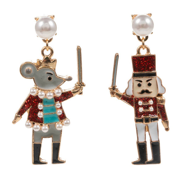 Christmas Nutcracker & Mouse King Earrings