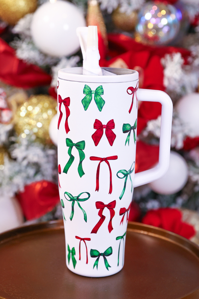 Midnight Bow Christmas Edition Sleek Tumbler