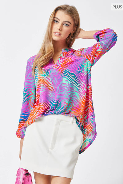 Magical Days Ahead Rainbow Zebra Top