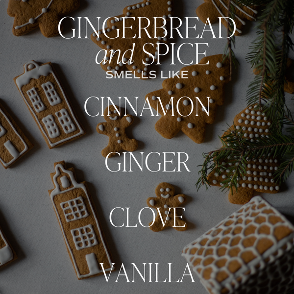 Gingerbread and Spice 9 oz Soy Candle (Gold Foil)