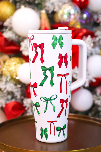 Midnight Bow Christmas Edition Sleek Tumbler