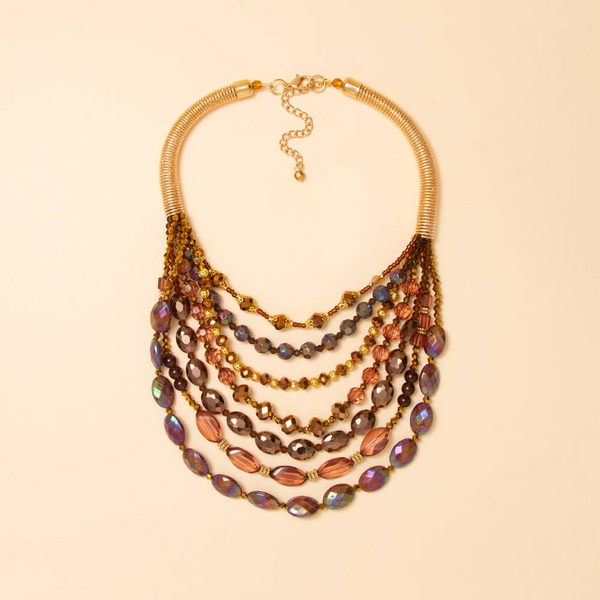 Viva La Glam Crystal Beaded Necklace