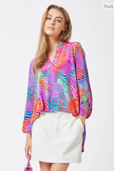 Magical Days Ahead Rainbow Zebra Top