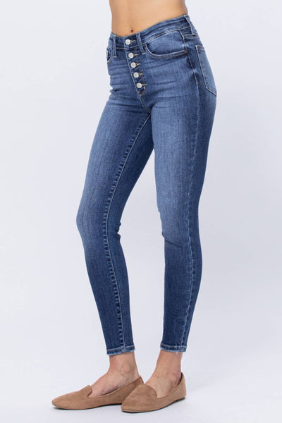 Judy Blue High Rise Button Fly Skinny