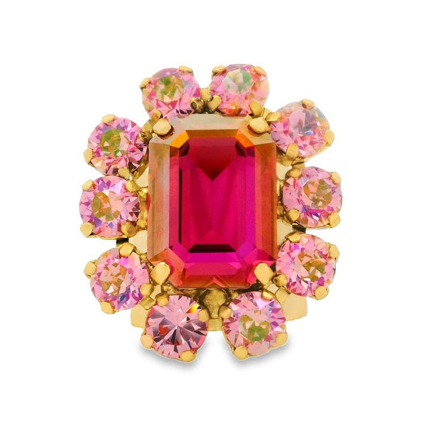 TOVA- Edith Rectangle Ring in Lunapink