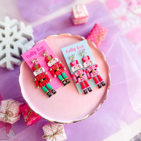 Whimsical Clay Nutcracker Earrings
