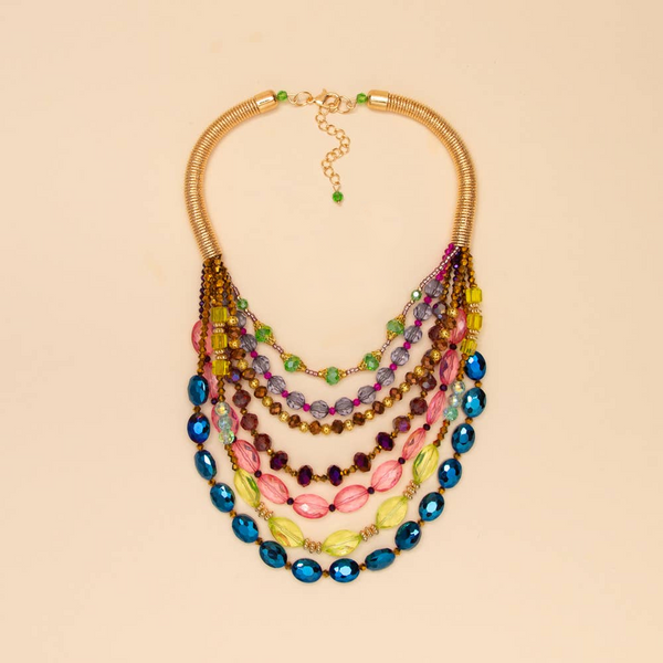 Viva La Glam Crystal Beaded Necklace