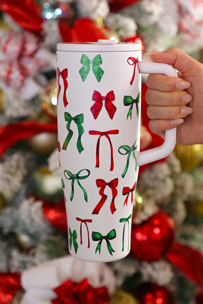 Midnight Bow Christmas Edition Sleek Tumbler